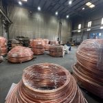 Copper roods production